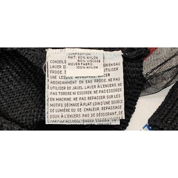 Vtg Ebene Womens Sweater Sheer Mesh 3D Flowers Fairy Goth Patrick Assuline Black - Picture 4 of 13